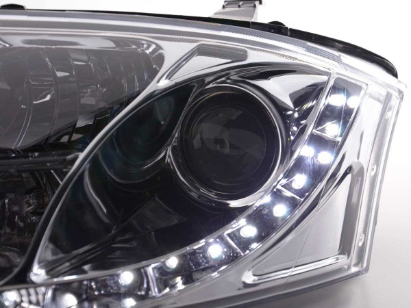 Daylight Headlight Audi Tt Type 8n Yr 99 06 Chrome Headlights Lights Car Tuning Tuning Parts24 Com