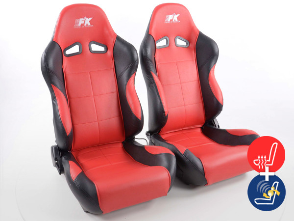 FK sport seats car half-shell seats Set Comfort with seat heating + massage function