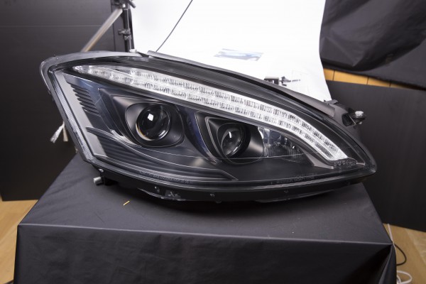 headlights Xenon Daylight LED DRL look Mercedes-Benz s class W221 year 05-09 black