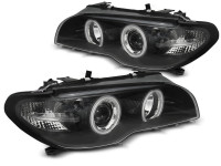 Headlights Angel Eyes CCFL Black fits BMW E46 Coupe Cabrio 04/03–06 Headlights Angel Eyes CCFL Black fits BMW E46 Coupe Cabrio 04/03–06