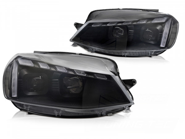 Full Led Headlights Light Black Drl Seq Fits Vw Golf 7 17-19