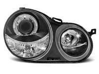 Headlights Angel Eyes Black Fits Vw Polo 9n 11.01-04.05 Headlights Angel Eyes Black Fits Vw Polo 9n 11.01-04.05