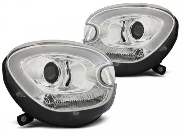 Headlights Tube Light Chrome fits BMW Mini R60 R61 Countryman (2010-2016)