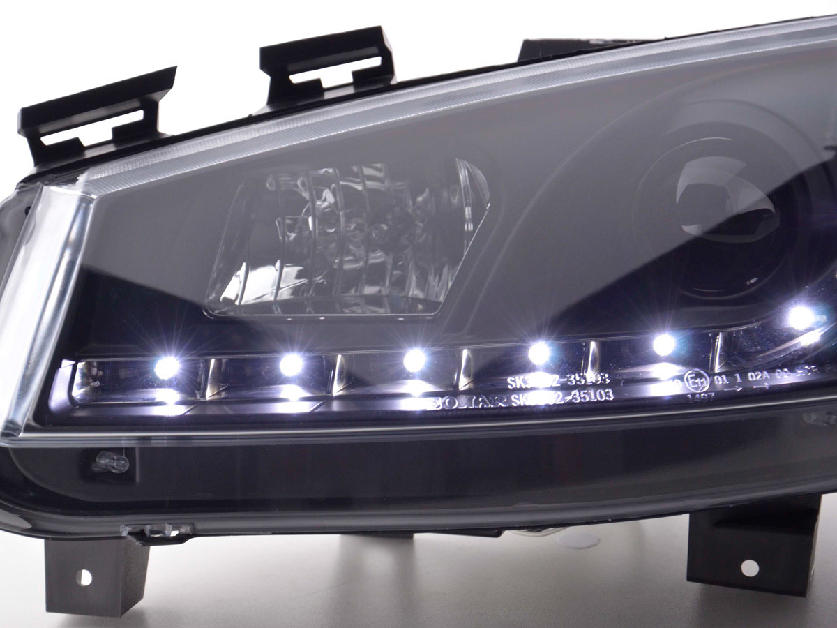 Daylight headlight Renault Megane 2 3/5-door. Yr. 03-06 black ...