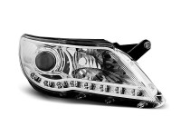 Headlights Daylight Chrome Fits Vw Tiguan 10.07-11 Headlights Daylight Chrome Fits Vw Tiguan 10.07-11