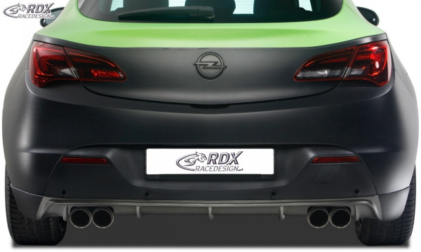 RDX rear bumper extension OPEL Astra J GTC Diffusor (for Left+Right Exhausts)