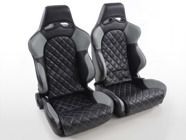 FK sport seats car half-shell seats set Las Vegas in motorsport look with quilting