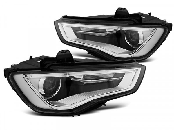 Headlights Tube Light Drl Black Fits Audi A3 8v 12-16