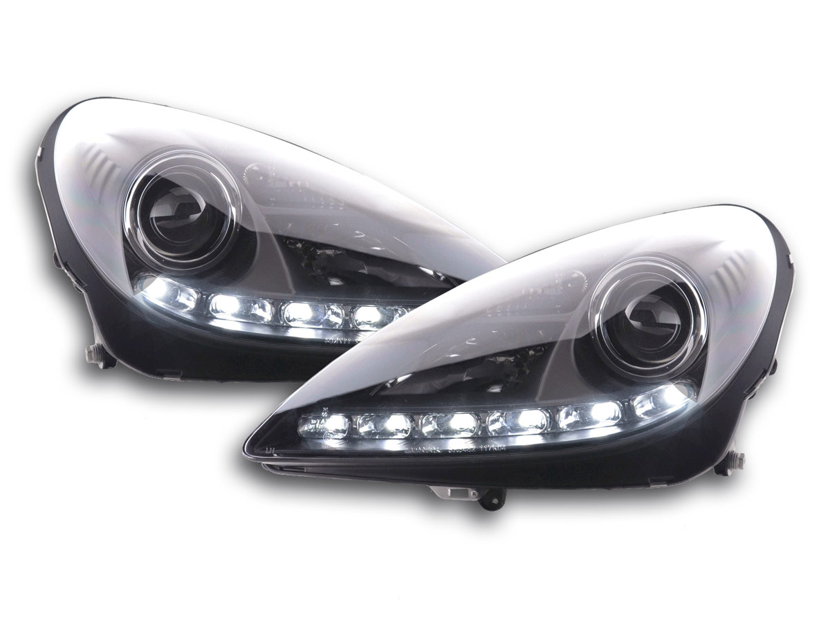 DRL Daylight headlight Mercedes SLK R171 black Headlights Lights