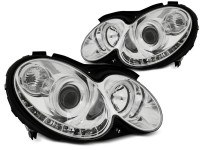 Headlights Daylight Chrome Fits Mercedes Clk W209 03-10  Headlights Daylight Chrome Fits Mercedes Clk W209 03-10