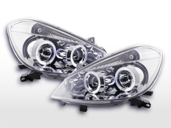 Headlight Renault Clio Typ R Yr. 05- chrome RHD
