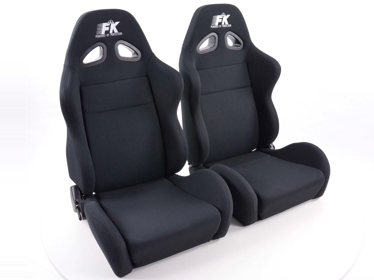 FK sport seats half bucket seats Set Sport textile black with heating
