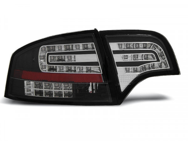 Led Tail Lights Black Fits Audi A4 B7 11.04-03.08 Sedan