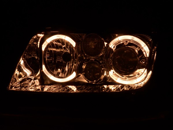 Angel Eye headlight VW Bora type 1J Yr. 98-04 chrome