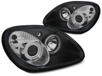 Headlights Angel Eyes Black Fits Mercedes R170 Slk 04.96-04 Headlights Angel Eyes Black Fits Mercedes R170 Slk 04.96-04