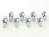 Wheel bolts Set (8 pieces), M14 x 1,5 21mm short head silver Wheel bolts Set (8 pieces), M14 x 1,5 21mm short head silver