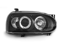 Headlights Angel Eyes Black Fits Vw Golf 3 09.91-08.97 Headlights Angel Eyes Black Fits Vw Golf 3 09.91-08.97