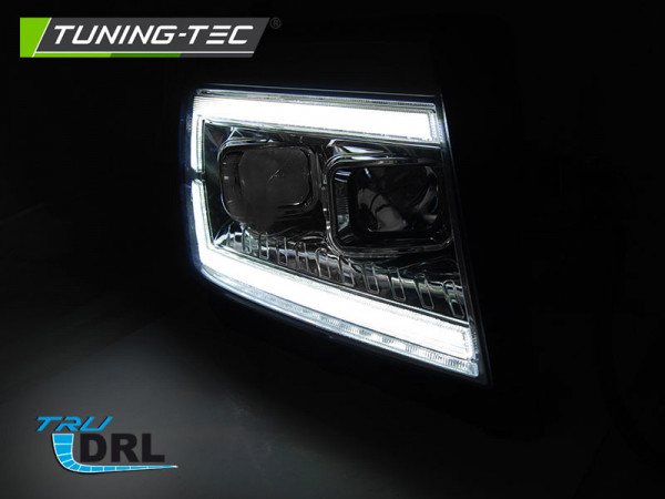 Headlights Tube Light Chrome Drl Seq Fits Vw Crafter Ii 2017-