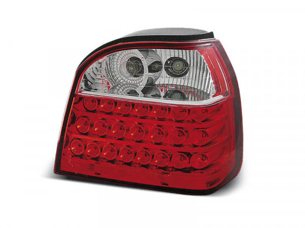 Led Tail Lights Red White Fits Vw Golf 3 09.91-08.97
