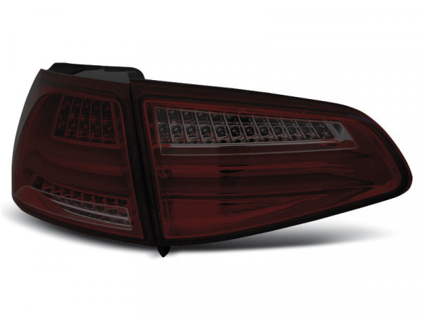 Led Bar Tail Lights Red Smoke Fits Vw Golf 7 13-17