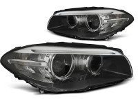 Xenon Headlights Angel Eyes LED DRL Black fits BMW F10 F11 Xenon Headlights Angel Eyes LED DRL Black fits BMW F10 F11