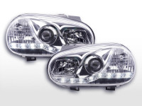DRL Daylight Headlight VW Golf 4 Yr. 97-03 chrome RHD DRL Daylight Headlight VW Golf 4 Yr. 97-03 chrome RHD