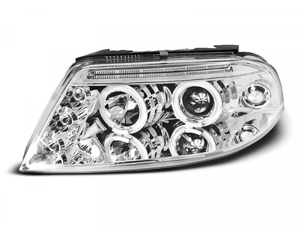 Headlights Angel Eyes Chrome Fits Vw Passat 3bg 09.00-03.05