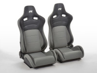 FK sport seats half bucket seats Set K?ln artificial leather/textile black/grey FK sport seats half bucket seats Set K?ln artificial leather/textile black/grey