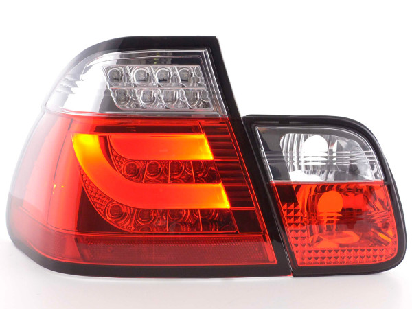 Led Taillights BMW serie 3 E46 saloon Yr. 98-01 red/clear