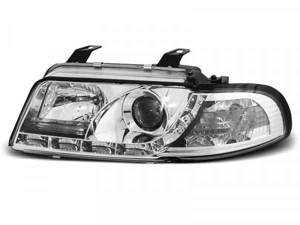 Headlights Daylight Chrome Fits Audi A4 11.94-12.98
