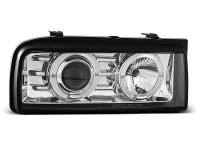 Headlights Angel Eyes Chrome Fits Vw Corrado 88-95 Headlights Angel Eyes Chrome Fits Vw Corrado 88-95