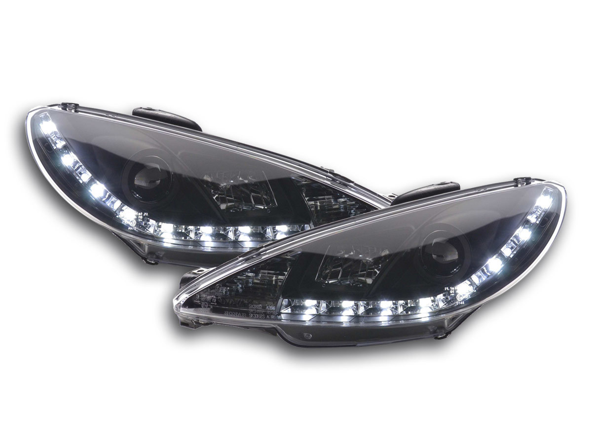 Phare Daylight LED DRL look Peugeot 207 06- noir