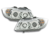 Chrome headlight set fits BMW 3-Series E90/E91 05-08 Chrome headlight set fits BMW 3-Series E90/E91 05-08