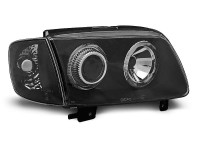 Headlights Angel Eyes Black Fits Vw Polo 6n2 10.99-10.01 Headlights Angel Eyes Black Fits Vw Polo 6n2 10.99-10.01
