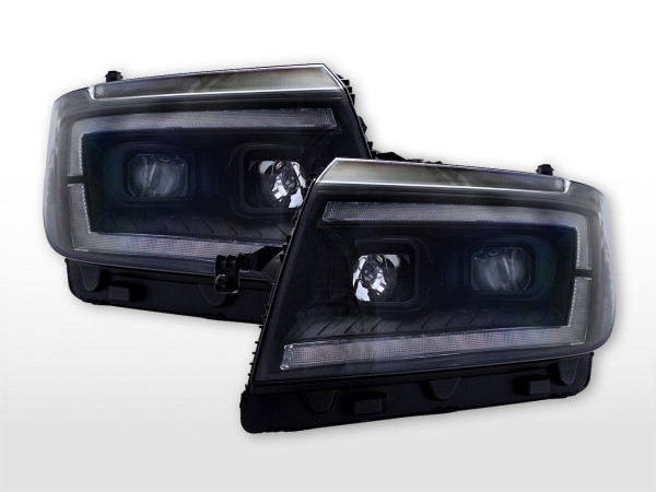 Halogen headlight set VW Crafter from 2017 black