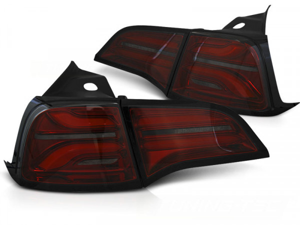 Led Bar Tail Lights Red Smoke Fits Tesla Model 3 17-23 / Model Y