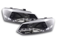 Daylight headlight VW Polo type 6R Yr. 2010- black RHD Daylight headlight VW Polo type 6R Yr. 2010- black RHD