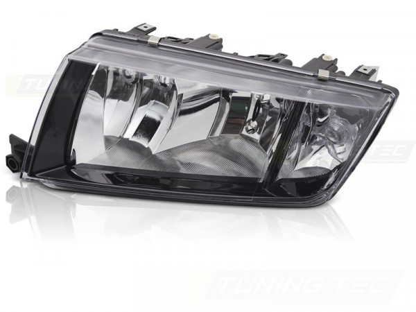 Headlight Black Left Side Tyc Fits Skoda Fabia 00-07