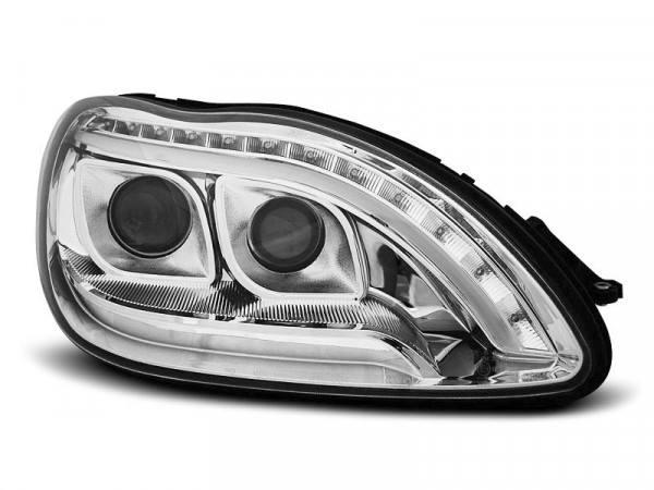 Headlights Tube Light Chrome Fits Mercedes W220 S-klasa 09.98-05.05