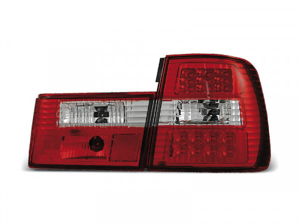 Led Tail Lights Red White Fits Bmw E34 02.88-12.95 Sedan