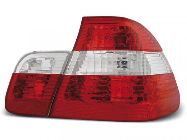 Tail Lights Red White Fits Bmw E46 05.98-08.01 Sedan