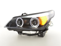Preview: Headlight Set Xenon Angel Eyes LED fits BMW 5 Series E60/E61 (2005–2008) black right-hand drive Preview: Headlight Set Xenon Angel Eyes LED fits BMW 5 Series E60/E61 (2005–2008) black right-hand drive
