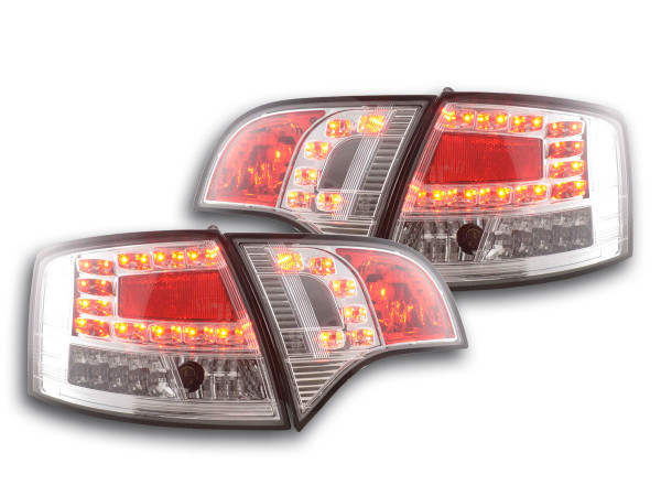 Led Taillights Audi A4 Avant type 8E Yr. 04-08 chrome