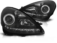 Xenon Headlights Drl Black Fits Mercedes R171 Slk 04-11 Xenon Headlights Drl Black Fits Mercedes R171 Slk 04-11