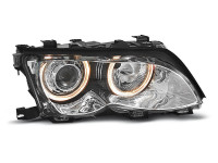 Chrome Angel Eyes Headlights fits BMW E46 Sedan/Touring (09/2001–03/2005) Chrome Angel Eyes Headlights fits BMW E46 Sedan/Touring (09/2001–03/2005)