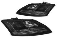 Xenon Headlights Led Drl Black Seq Fits Audi Tt 06-10 8j Xenon Headlights Led Drl Black Seq Fits Audi Tt 06-10 8j