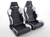 FK sport seats car half-shell seats set Las Vegas in motorsport look with quilting FK sport seats car half-shell seats set Las Vegas in motorsport look with quilting