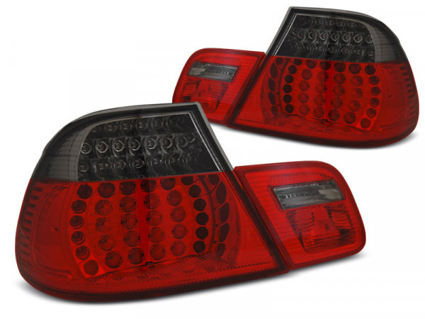 Led Tail Lights Red Smoke Fits Bmw E46 04.03-06 Coupe
