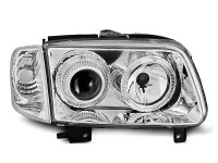 Headlights Angel Eyes Chrome Fits Vw Polo 6n2 10.99-10.01 Headlights Angel Eyes Chrome Fits Vw Polo 6n2 10.99-10.01