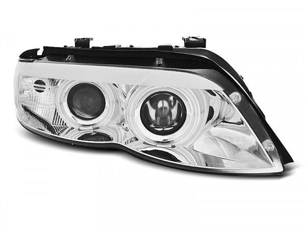 Xenon Headlights Angel Eyes Chrome Fits Bmw X5 E53 11.03-06